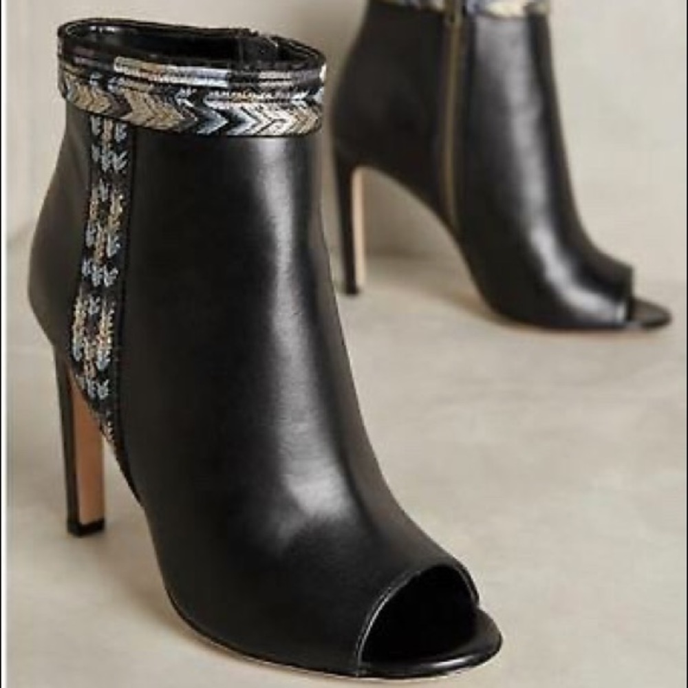 Cynthia Vincent Winona Leather Booties Heels
